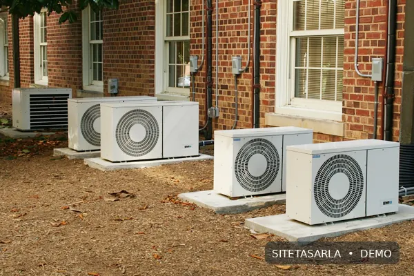 Dış ünite ve HVAC sistem konsepti